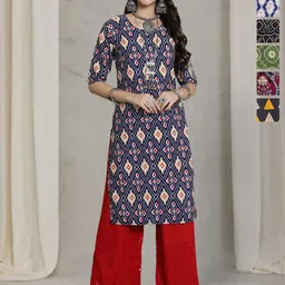 7Threads Selection Of 6 Ethnic Motifs Printed Straight Kurtas-image-57