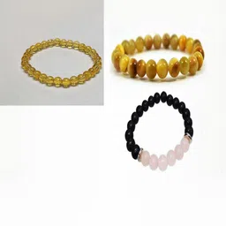 Divine souvenirs Unisex Set Of 3 Artificial Beaded Elasticated Bracelets-92