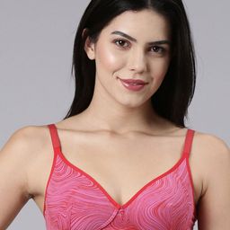 Enamor Abstract Medium Coverage Lightly Padded Non-Wired Bra image 1