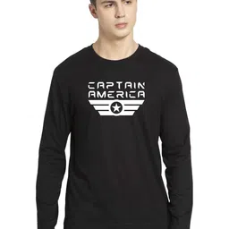 Organic Chics Men Captain America Bio Finish Graphic Printed Round Neck Cotton T-shirt-picture-9