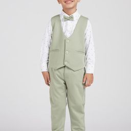 YK Boys Tailored Fit Single-Breasted 4-Piece Suit-image-25