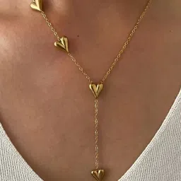 SZN Gold-Plated Puffy Heart Charms Necklace-picture-33