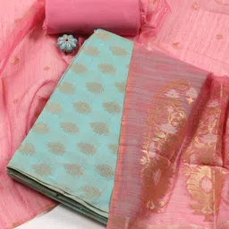 Meena Bazaar Art Silk Unstitched Dress Material-image-36