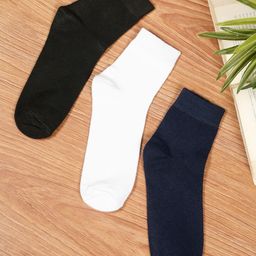 Teakwood Leathers Men Pack Of 3 Pure Cotton Above Ankle Length Socks-picture-46