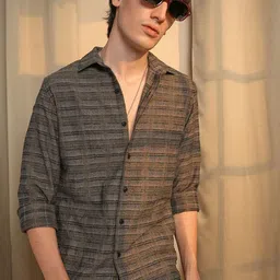 Campus Sutra Men Comfort Spread Collar Striped Casual Shirt-picture-35