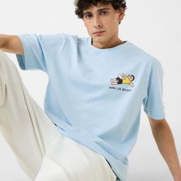 The Souled Store Men Graphic Printed Round Neck Cotton Oversized T-shirt-image-30