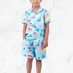 KRIMAA Kids-Unisex Blue Cotton Blend Clothing Set-picture-24