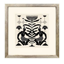 ADMIRE HOME Folk Art Wooden Printed Wall Art-image-42