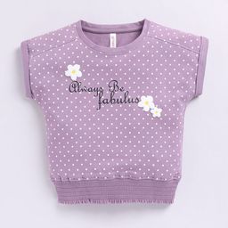 Ginie Polka Dot Print Cotton Blouson Top-image-19