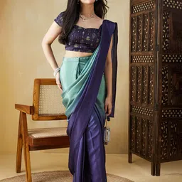 RACHNA Ombre Satin Ready to Wear Saree-picture-38