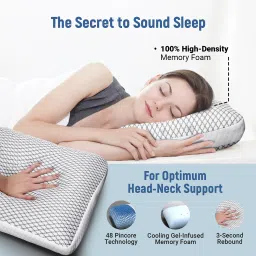 la verne Luxury Memory Foam Geometric Sleeping Pillow Pack of 1 image 5