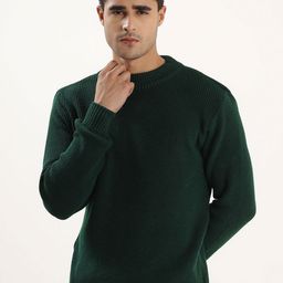 THE BEETEL HOUSE Men Ribbed High Neck Pullover Sweaters-picture-46