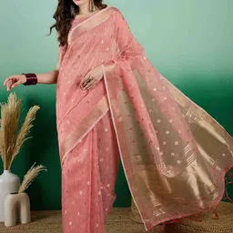 DIVASTRI Woven Design Saree With Blouse-image-44
