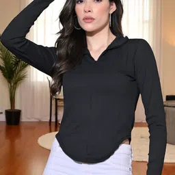 ZEUGEN V neck Top For Women-picture-30