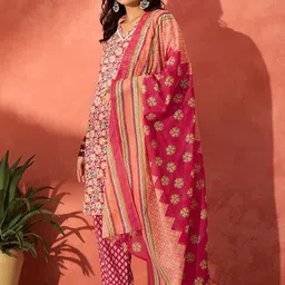 Sangria Printed Kurta & Trouser With Dupatta image 1
