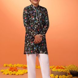 FASHION DREAM Boys Floral Printed Regular Kurta with Trousers-32