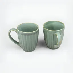 Storepedia Green Handcrafted Textured Ceramic Glossy Mugs Set of Cups and Mugs-image-77