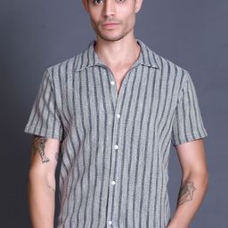 GODFREY Men Standard Sheer Striped Casual Shirt-image-28