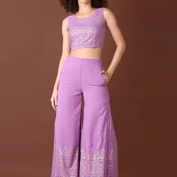 LIMEROAD Printed Round Neck Top With Trouser Co-Ords-picture-11