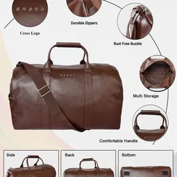 Cross PU Bowling Handheld Bag with Cut Work image 3