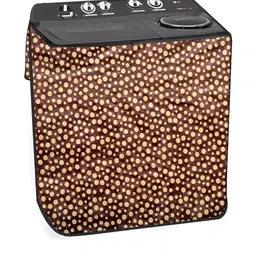 The Furnishing Tree Washing Machine Cover Polka dot Pattern Brown Compatible for Whirlpool 8Kg Semi-image-45
