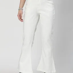 COSMIC TRIO Women Smart Flared High-Rise Stretchable Jeans-image-94