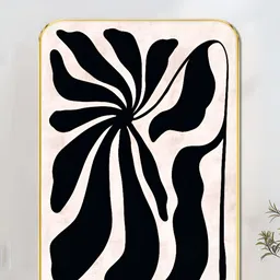 SAF Beige & Black Botanical Printed Wall Art-27