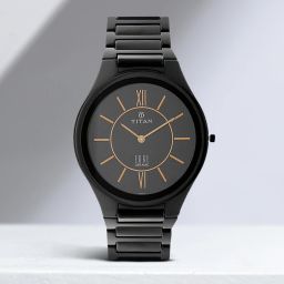 Edge Ceramic Quartz in Rich Black Dial Analog Watch- For Men NT1696NC01-image-39