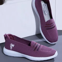 FORVELA Women Memory Foam Insole Mesh Slip-On Sneakers-45