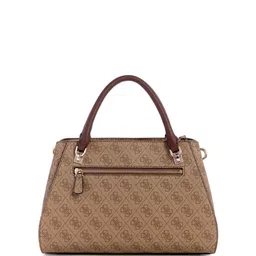 GUESS Printed PU Structured Satchel with Cut Work image 2