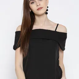 Moda Rapido Off-Shoulder Cold-Shoulder Sleeve Bardot Top-image-38