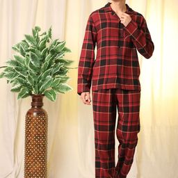 BStories Men Checked Night suit-image-26