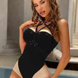 Krelin Women Halter Neck Bodysuit-image-81