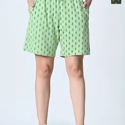 BAESD Women Printed High-Rise Shorts-image-74