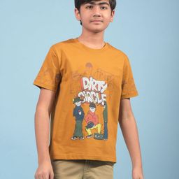 Crimsoune Club Boys Typography Printed Round Neck Cotton Slim Fit T-shirt-image-66