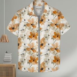 HELLCAT Boys Spread Collar Floral Printed Cotton Casual Shirt-picture-12