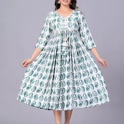 Mishree Collection Women Ethnic Motifs Printed Anarkali Kurta-17