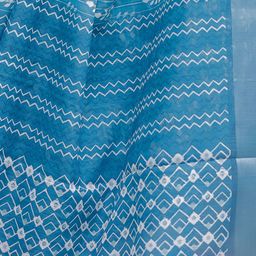 all about you Ethnic Motifs Zari Pure Linen Block Print Saree image 2