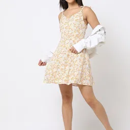 GAP Women Floral Printed Sleeveless Fit & Flare Mini Dress-picture-9