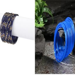 SOMIL Set of 24 Blue Alloy Artificial Stones & Beads Bangles-image-50