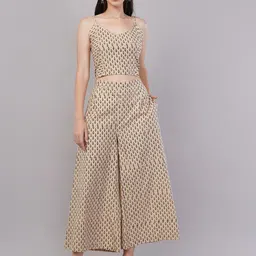 NAVSYAA Printed Pure Cotton Top With Palazzo Co-Ords-picture-14
