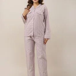 CORDSET Striped Printed Pure Cotton Shirt & Trouser-picture-5