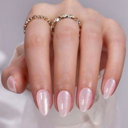 Pep Nails Pink Glitter Cat Eye Soft Gel Press On Nails - 30 Pcs-50