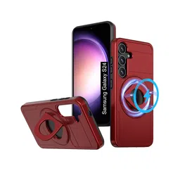 Luxury Kase Samsung Galaxy S24 5G Shockproof Rugged Back Case with Ring Kickstand-image-96