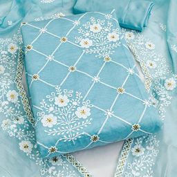 HERE&NOW Embellished Unstitched Dress Material-image-96