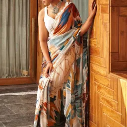 Moda Rapido Floral Printed Silk Blend Sarees-picture-38
