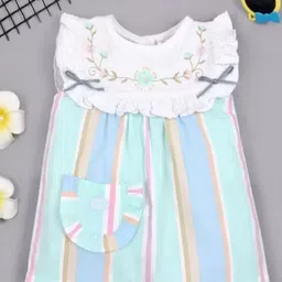 KIKO Striped Fit & Flare Dress-25