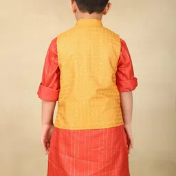 Fabindia Hand Block Printed Nehru Jacket image 5