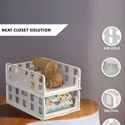 aura Kuber Industries White Set of 3 Regular Drawer Organiser Organisers image 5