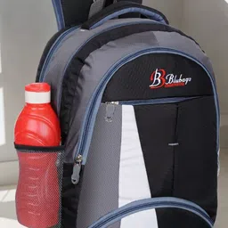 Blubags Men Brand Logo Print Canvas Contrast Detail Backpack-27
